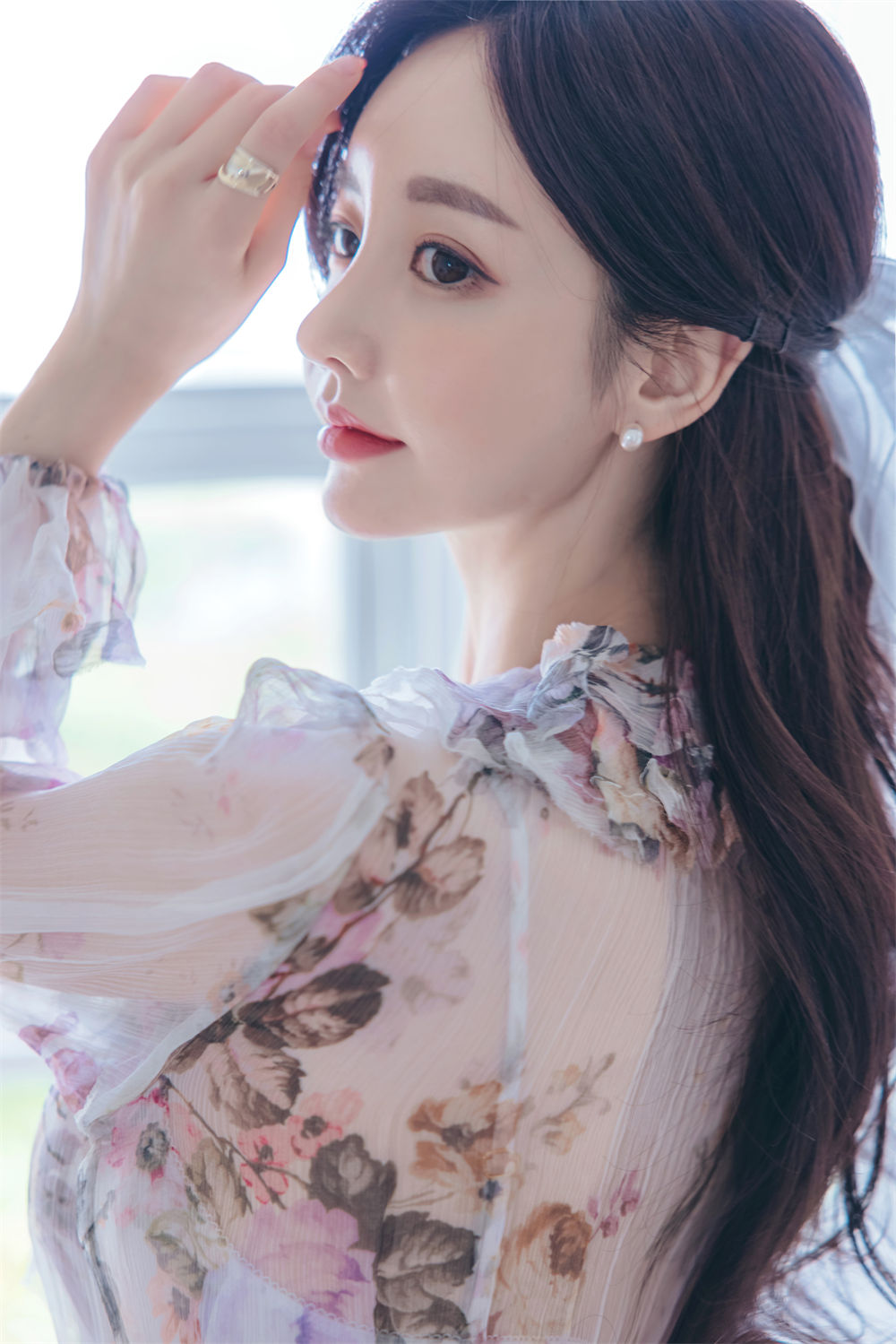 孙允珠2021春季定拍丨NO.23-缤纷水彩梅尔斯堡鸢尾花簇裙