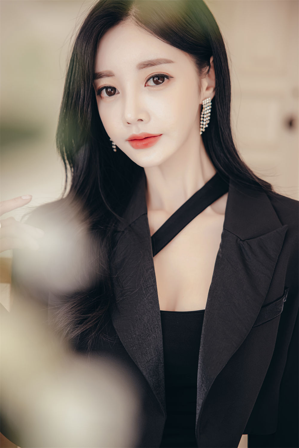 孙允珠2021秋季定拍丨NO.06-铂银妖姬幻黑龙舌兰都市衣裙