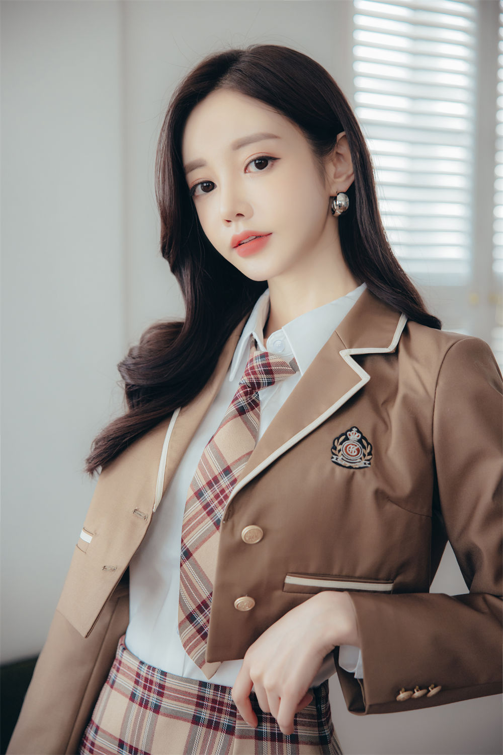 孙允珠2022定拍写真第七期丨NO.13-温切斯特公学花木玲珑制服裙