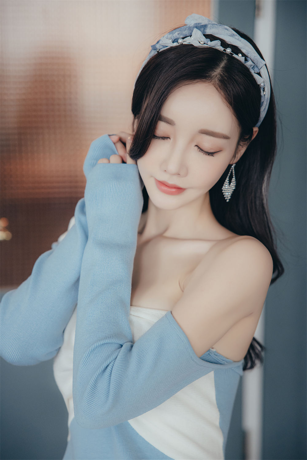 孙允珠2022定拍写真第七期丨NO.14-香草蜜饯希腊妖姬蓝狐包臀裙